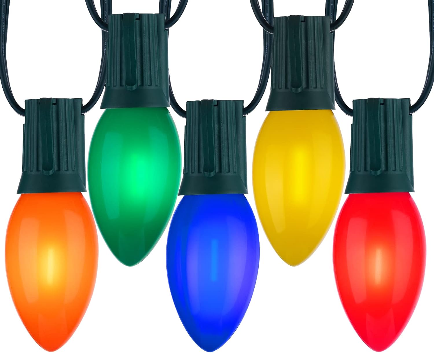 Multicolor Minetom C9 Christmas light strand and bulbs